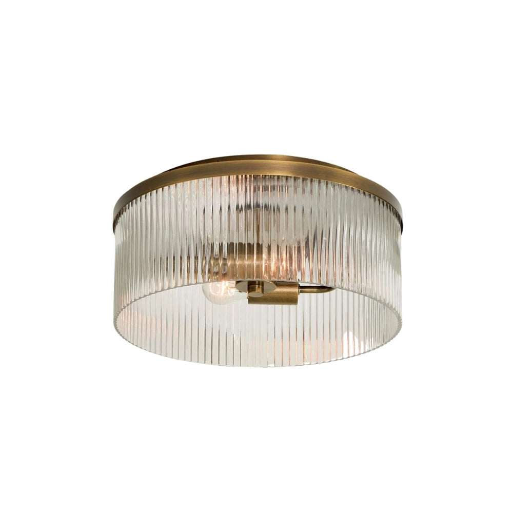 Elegante lámpara de techo de cristal acanalado
